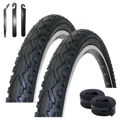 Image de 2 pneus de vélo Kenda K-935, 20 x 1,75 (47-406), couleur noire, + 2 chambres à air adaptées, comprenant des démonte-pneus