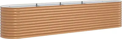 Produktbild von vidaXL Hochbeet Braun 400 x 80 x 81 cm Stahl