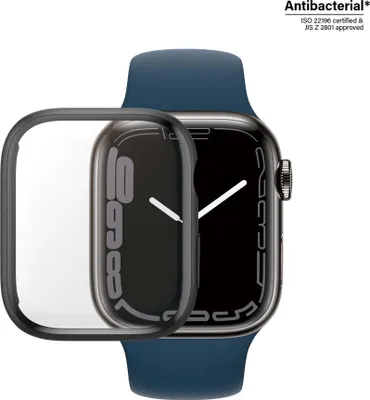 Produktbild von PanzerGlass ® Full body Case Apple Watch Series 9 | 8 | 7 | 45mm | Schwarz, Apple, Apple - Watch Series 7 45mm, Apple - Watch Series 8 45mm, Trockene Anwendung, Kratzresistent, Schockresistent, Schwarz, 1 Stück(e)