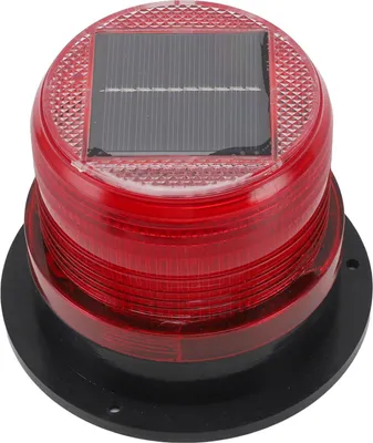 Zdjęcie produktu dla Solar Beacon Light Attention 8 LED - ściemniacz do czujnika świtu 1200mAh akumulator stroboskop bezpieczeństwa dla ruchu budowlanego czerwony
