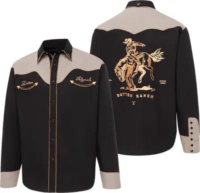 Produktbild von Stars & Stripes Herren Westernhemd YELLOWSTONE »Cowboy« Schwarz Grau