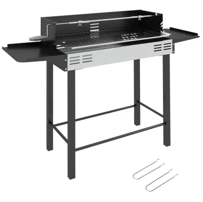 Produktbild von Grill BBQ-Grill, Verstellbares Rost, 1 Drehspieß, 118 x 32 x 90 cm Schwarz