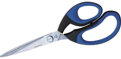 Produktbild von Wedo 989 8, Gerader Schnitt, Einzelbild, Schwarz, Blau, Edelstahl, Semi-Offset-Griff, Feine Tipps