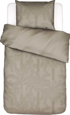 Produktbild von Essenza Satin-Bettwäsche-Garnitur Palma Farbe Taupe Größe 155x220+80x80