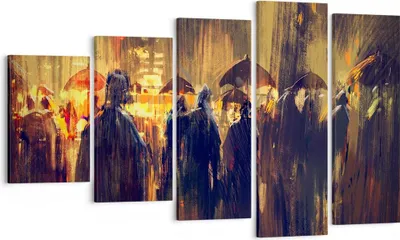 Produktbild von Bild auf Leinwand - Leinwandbild - Leute Regen so - 100x60cm - Wand Bild - Wanddeko - Wandbilder - Leinwanddruck - Bilder - Kunstdruck - Wanddekoration - Leinwand bilder - Wandkunst - EG100x60-3837