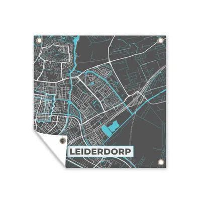 Obrázek produktu pro MuchoWow® Zahradní plakáty - Mapa - Leiderdorp - Mapa města - 200x200 cm - Zahradní dekorace