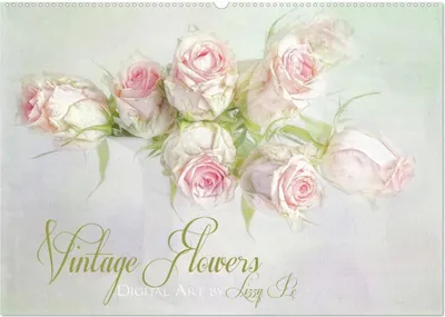 Produktbild von Vintage Flowers (Wandkalender 2026 DIN A2 quer), CALVENDO Monatskalender
