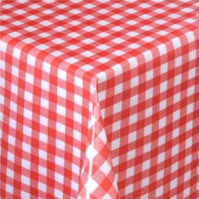 Moderno® Wachstuch Tischdecke Eckig 100x140cm Gartentischdecke abwaschbar kariert Rot