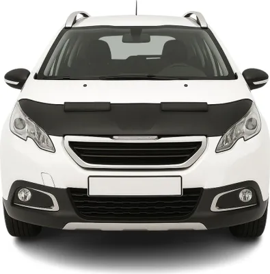 Produktbild von Haubenbra Steinschlagschutz Bonnet Bra für Peugeot 2008 2013-2017 Schwarz Halb