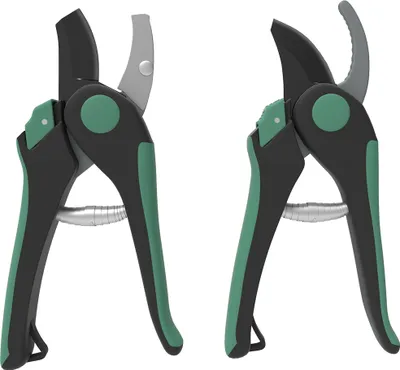 Produktbild von Gartenwerkzeug Set 2 Stück Garten Werkzeug aus Metall Gartengeräte mit Gartenschere Grün+Schwarz