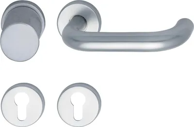 Image de Garniture FH interchangeable GEOS 1754/D6K FH sur rosace PZ, au choix, alu argent anodisé, 1 garniture | Accessoires pour ferrures de portes