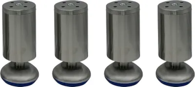 Produktbild von HOOZ 4er Set Möbelfuß Edelstahl 12cm - höhenverstellbar