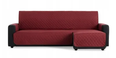 Produktbild von BESTCOVERS Rechtsseitig Ecksofaschutz Schonbezug Schutzbezug Ecksofa mit Ottomane Ecksofaschoner Ecksofabezug Sofaschonbezug (240 cm, Rot)