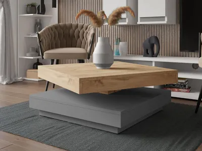 Immagine prodotto di Tavolino GREGORIO - rovere wotan / grigio grafite