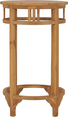 Zdjęcie produktu dla vidaXL Stolik barowy Ø 60 cm z litego drewna tekowego