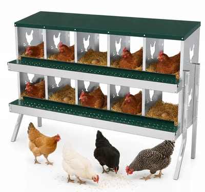Produktbild von Peviasot Legenest, Metall-Legebox, doppelstöckige Legebox mit 10 Fächern