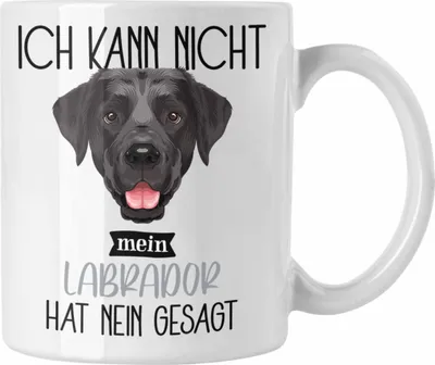 Produktbild von Trendation - Labrador Besitzer Tasse Geschenk Lustiger Spruch Geschenkidee Ich Kann Nicht Mein Labrador Hat Nein Gesagt (Weiß)