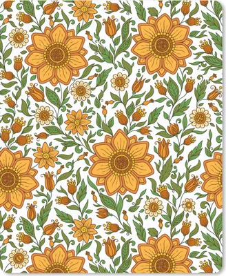 Produktbild von MuchoWow® Mauspad Mousepad Blumen - Orange - Design 19x23 cm - Mousepads - Maus Mat - Pad - Mausunterlage - Mauspads - Spielen
