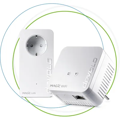 Produktbild von devolo Magic 1 WiFi 2-1-2 Starter Kit mini, Powerline + WLAN, (2