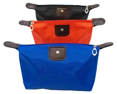 Produktbild von 3-teiliges Set für Reisetaschen - wasserdichte Aufbewahrungstaschen für Kosmetik, Toilettenartikel und Accessoires - in Königsblau, Schwarz und Rot für Männer und Frauen