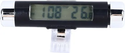 Zdjęcie produktu dla Zegar samochodowy 2 w 1 Wielofunkcyjny zegar z cyfrowym termometrem i podświetleniem LED
