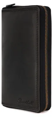 Produktbild von Benthill Geldbörse Groß Leder - XL Portemonnaie mit RFID-Schutz - Großes Portmonee mit vielen Kartenfächern - Reißverschluss Geldtasche inkl. Geschenkbox