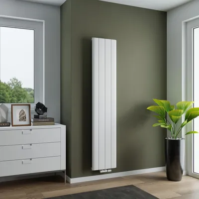 Produktbild von XIMAX ALUMINIUM HEIZKÖRPER TRIGO MIT MITTENANSCHLUSS 1800x375x48 mm, 768 Watt, weiss