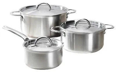 Obrázek produktu pro de Buyer 3601.06 ALCHIMY sada 2 ks hrnců s poklicemi o 20/24 cm 1 ks rendlík s poklicí o 16 cm