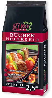 Zdjęcie produktu dla giRo węgiel do grilla Najwyższej jakości węgiel bukowy 2,5 kg