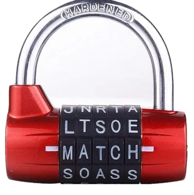 Imagen del producto de Candado de seguridad con combinación de 5 dígitos, ideal para taquillas