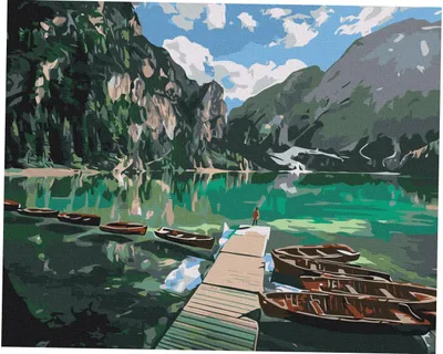 Image de Peinture par numéros - Łódź dans les montagnes 40 x 50 cm - Your Hobby
