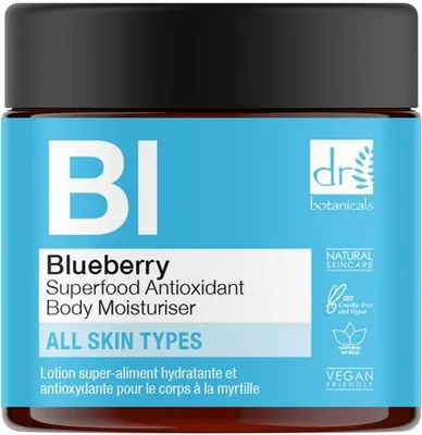 Produktbild von Dr Botanicals Blueberry Superfood Antioxidant Body Moisturiser 60 ml