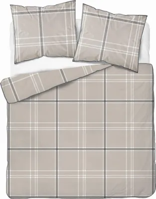 Zdjęcie produktu dla Pościel Elegancka Luksusowa 220x200 Perkal z lamówką KRATA