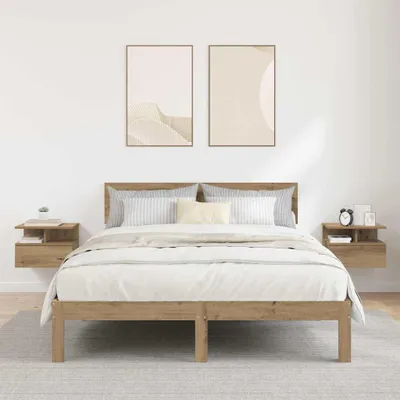 Obrázek produktu pro vidaXL Plovoucí noční stolek, 2 kusy, Imitace "Řemeslný dub", rozměry 40 x 31 x 28 cm