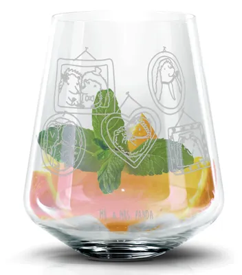 Produktbild von Mr. & Mrs. Panda Longdrinkglas Igel Familie - Transparent - Geschenk, Tumbler, Liebe, Bilder, Bruder, Muttertag, Cocktailglas, Margarita Glas, Martiniglas, Whiskyglas