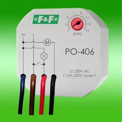 Image de PO-406 Relais temporisé 10A 1Z 230V AC avec retard à la retombée PT