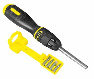 Produktbild von Stanley Multi-Bit Ratschenschraubendreher Set 11-teilig, 279 mm, 99 mm, 277 g, 10 Stück(e)