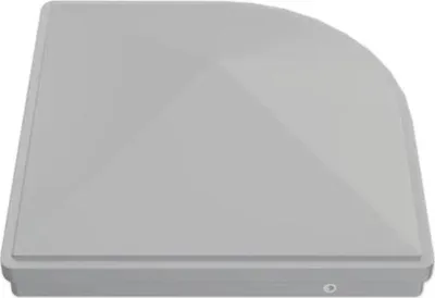 Produktbild von Pfostenkappe Premium Flex halbrund 7 x 7 cm silbergrau