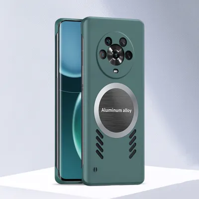 Produktbild von Honor Magic4 Hülle, Frameless PC Matt Kühlabdeckung Loch Wärmeableitung Schutzhülle für Honor Magic4 Grün