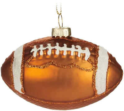 Produktbild von BRUBAKER American Football - Handbemalte Weihnachtskugel aus Glas - 9 cm Baumkugel - US Sport Dekoration für Football-Fans - Christbaumschmuck