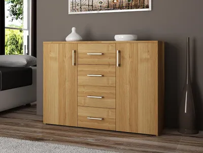 Produktbild von Akord Sideboard Wenge/Weiß 110X35X80 Cm