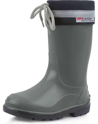 Produktbild von Ladeheid Kinder Mädchen Jungen Gummistiefel mit Stulpe LA-972 (Grau/Schwarz, 26 EU)
