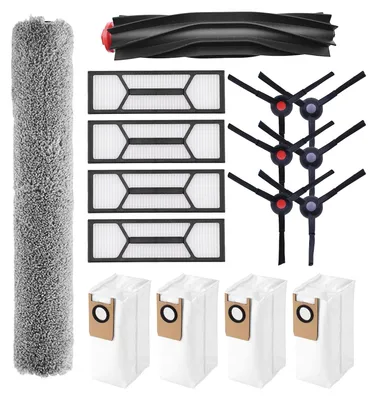 Obrázok produktu pre VERCO Náhradné diely pre Eufy Omni S1 a S1 Pro – príslušenstvo, sada náhradných kefiek, HEPA filter, vrecko na prach, mop, bočná kefka