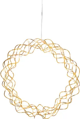 Produktbild von LED-Dekoleuchte Curly Dewdrops, Metall, messingfarben