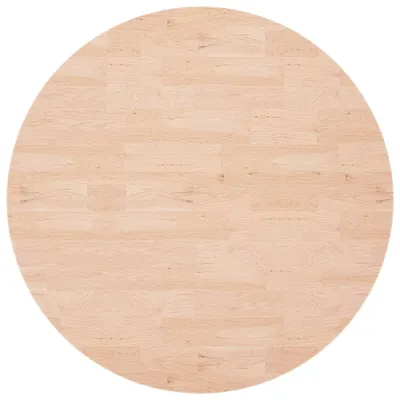 Immagine prodotto di Piano Tavolo Rotondo Ø90x1,5 cm Massello di Rovere Non Trattato
