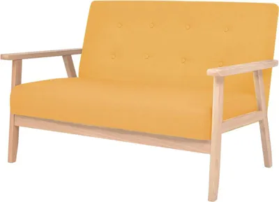 Produktbild von vidaXL Sofa-Set 2-tlg. Stoff Gelb