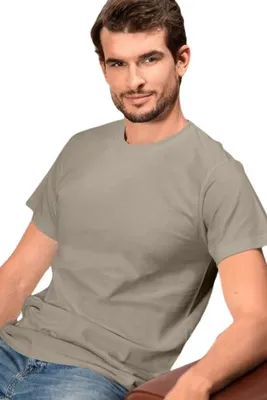 Obrázek produktu pro Bavlněné uni tričko, vysoká gramáž, 100% bavlna, bez potisku, jednobarevné, 200g/m2, barva ledová sivá, velikost 2XL