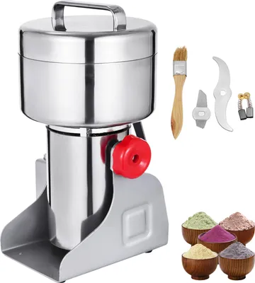 Produktbild von VEVOR Elektrische Getreidemühle 750 g, Gewürzmühle 26000 U/min Multifunktions-Kaffeemühle Lebensmittel-Gewürzmühle Edelstahl Trockene Gewürzmühle Maschine Haushalt Edelstahl Pulver Maschine