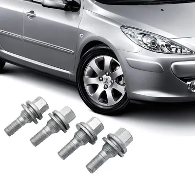 Obrázok produktu pre Sada štyroch matíc na kolesá pre vozidlá značky Peugeot