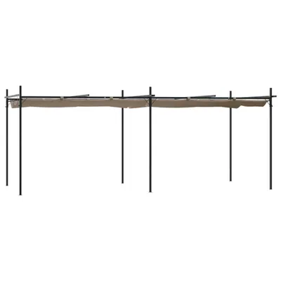 Produktbild von Pergola mit Schiebedach Taupe 589x292x230 cm